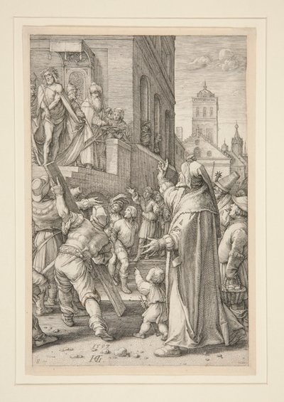 Ecce Homo, fra The Passion, #8 i en serie med 12 graveringer av Hendrick Goltzius