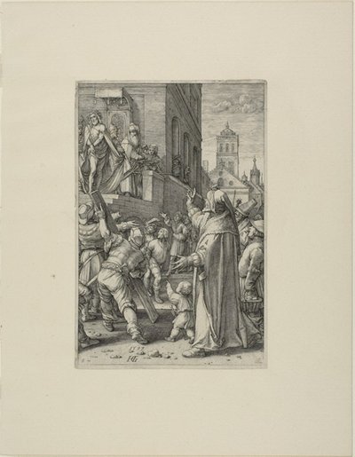 Ecce Homo, plate åtte fra The Passion of Christ av Hendrick Goltzius