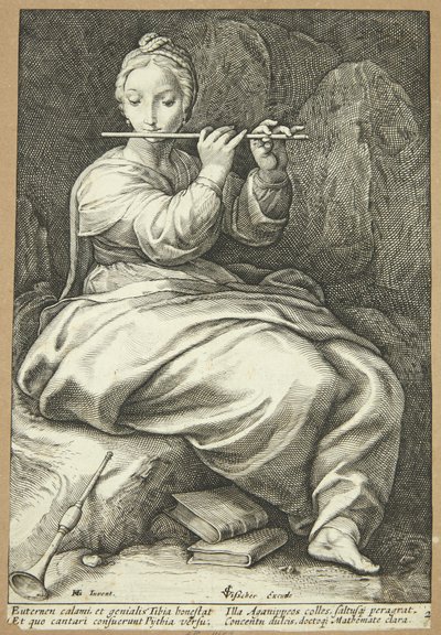 Euterpe av Hendrick Goltzius