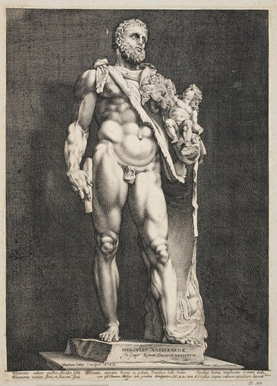 Hercules og Telephos av Hendrick Goltzius