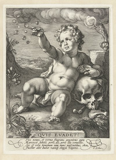 Homo bulla Hvem unngikk? (tittel på objekt) av Hendrick Goltzius