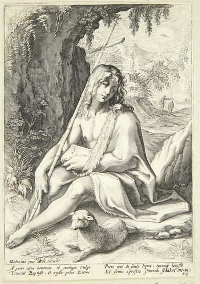 Døperen Johannes i ørkenen av Hendrick Goltzius