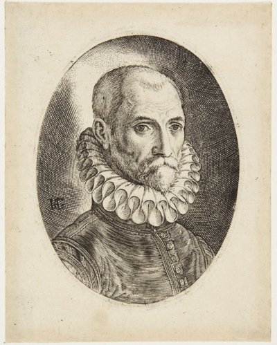 Johannes Stradanus av Hendrick Goltzius