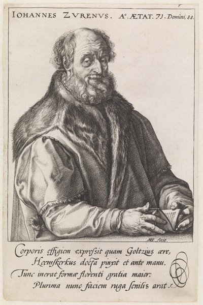 Johannes Zurenus (1517–1591) av Hendrick Goltzius
