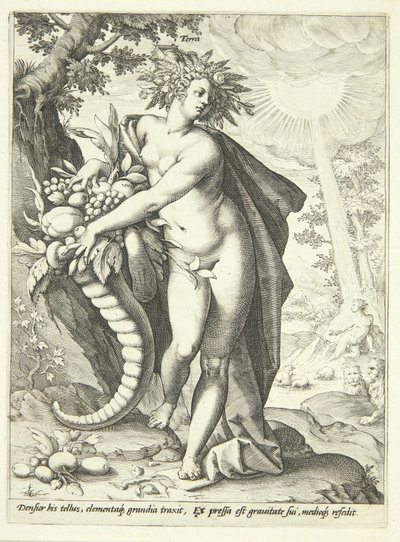 Jord (Terra) av Hendrick Goltzius