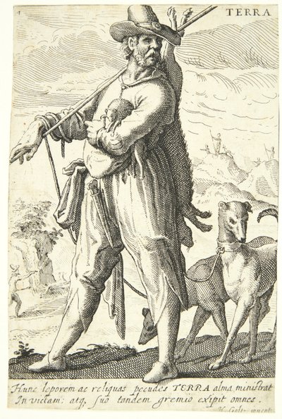 Jord (Terra) av Hendrick Goltzius
