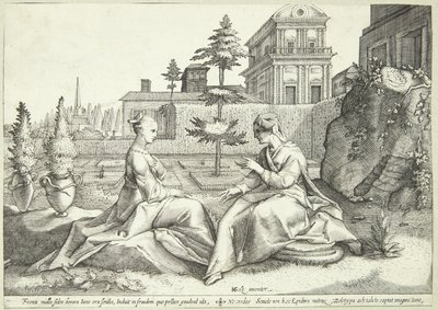 Juno forkledd som Beroë advarer Semele av Hendrick Goltzius