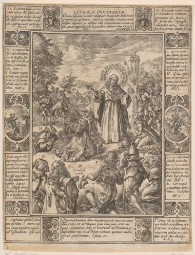 Levamen Onustrorum, blad 1 fra serien «Allegorier over den kristne tro» av Hendrick Goltzius