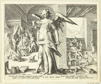 Legen som en engel av Hendrick Goltzius