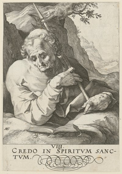 Matteus, blad 9 i serien «Kristus, de tolv apostlene og Paulus» av Hendrick Goltzius
