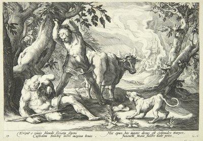 Mercury dreper Argus av Hendrick Goltzius