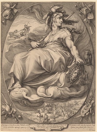 Minerva av Hendrick Goltzius