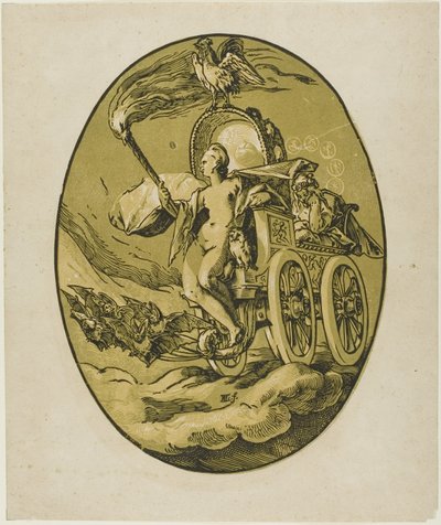 Nox, plate syv fra Demogorgon and the Deities av Hendrick Goltzius