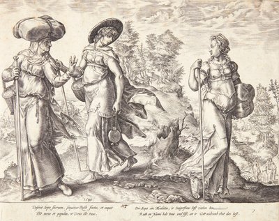 Orpa forlater Rut og Noomi av Hendrick Goltzius