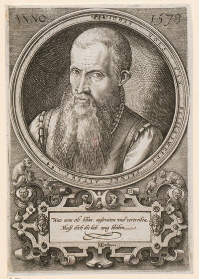 Portrett av Jan Goltz II [Jan Gols; Johan Gols] av Hendrick Goltzius