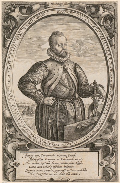Portrett av Jan [Johann] van Duvenvoorde av Hendrick Goltzius
