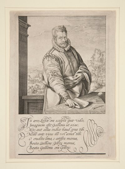 Portrett av Philip Galle av Hendrick Goltzius