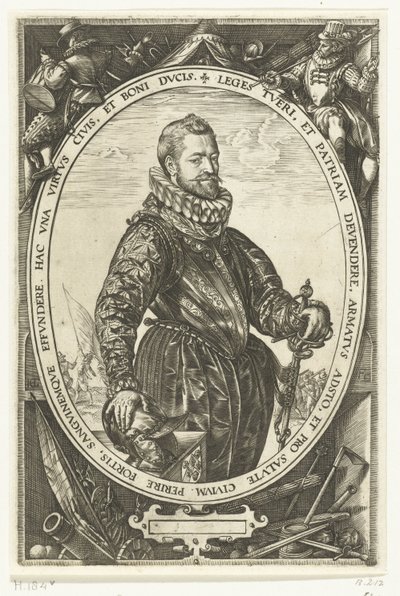 Portrett av Jacques de la Faille av Hendrick Goltzius