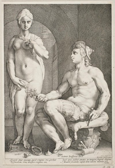 Pygmalion og Galatea av Hendrick Goltzius