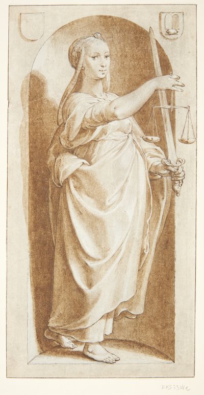 Rettferdighet av Hendrick Goltzius