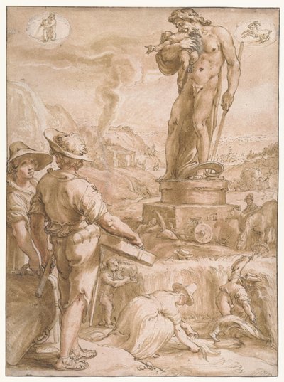 Saturn Syv planeter (serietittel) av Hendrick Goltzius
