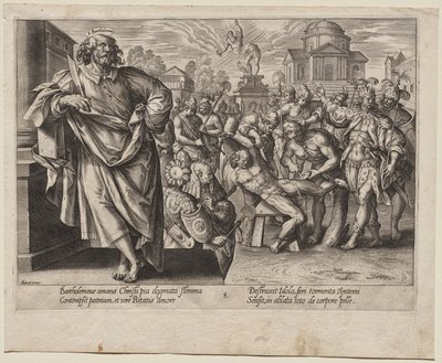 St. Bartolomeus av Hendrick Goltzius