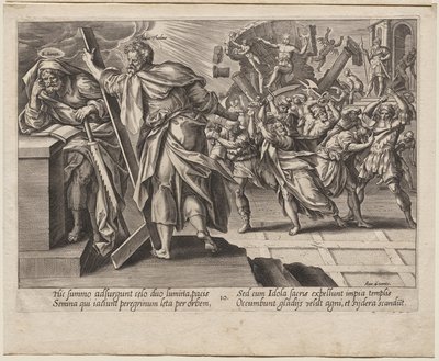 St. Judas Thaddeus og Simon ildsjelen av Hendrick Goltzius