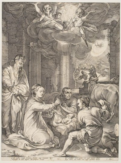 Hyrdenes tilbedelse av Hendrick Goltzius
