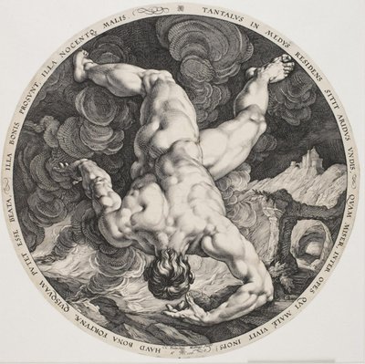 The Four Disgracers - Tantalus av Hendrick Goltzius