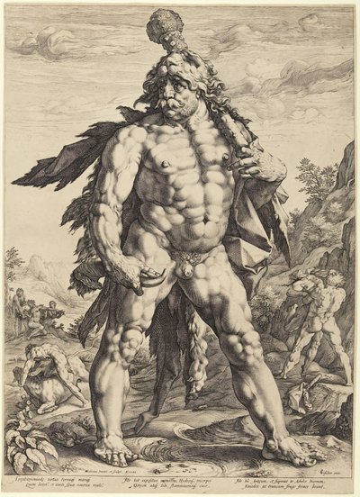 Den store Herkules, eller «Knollenman» av Hendrick Goltzius