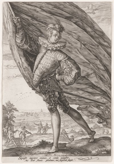 Den store fanebæreren av Hendrick Goltzius