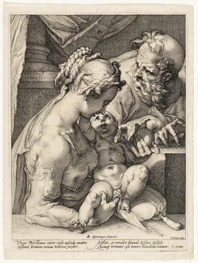 Den hellige familie av Hendrick Goltzius