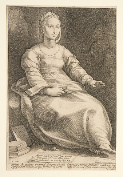 The Nine Muses: Calliope, #1 i en serie på 9 av Hendrick Goltzius
