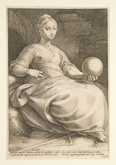 The Nine Muses: Erato, #7 i en serie på 9 av Hendrick Goltzius