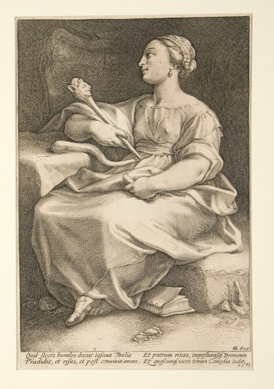 The Nine Muses: Thalia, #2 i en serie på 9 av Hendrick Goltzius
