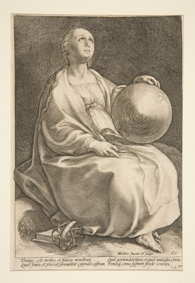 The Nine Muses: Urania, #9 i en serie på 9 av Hendrick Goltzius