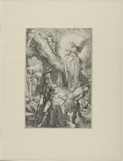 The Resurrection, plate tolv fra The Passion of Christ av Hendrick Goltzius