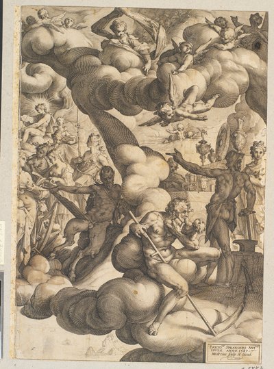 Bryllupet til Amor og Psyke av Hendrick Goltzius
