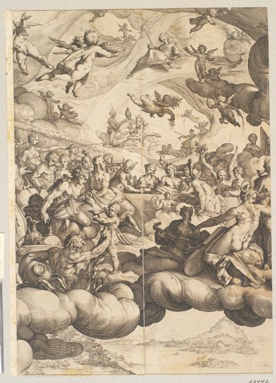 Bryllupet til Amor og Psyke av Hendrick Goltzius