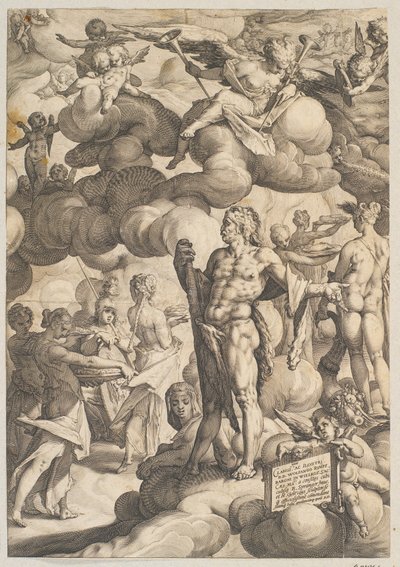 Bryllupet til Amor og Psyke av Hendrick Goltzius