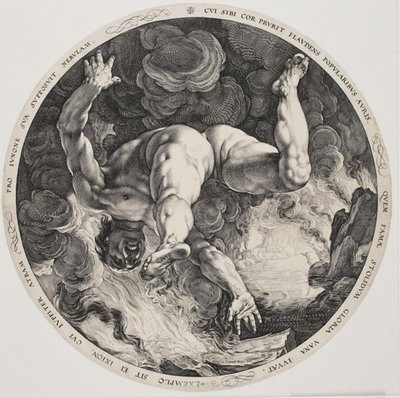 De fire Disgracers - Ixion av Hendrick Goltzius