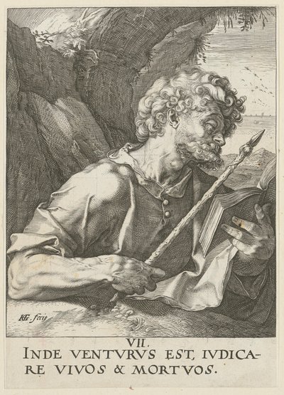 Thomas, blad 8 fra serien «Kristus, de tolv apostlene og Paulus» av Hendrick Goltzius