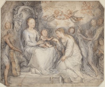 Den hellige Katarinas bryllup av Hendrick Goltzius