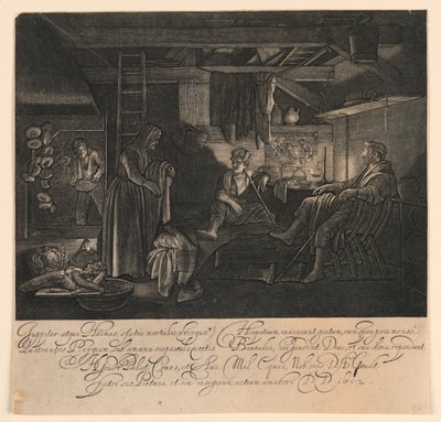 Jupiter og Merkur som gjester til Filemon og Baucis av Hendrick Goudt