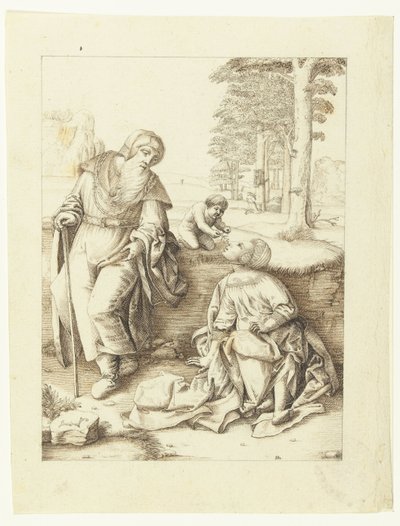 Den hellige familie av Hendrick Hondius (I)