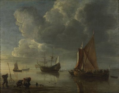 Et stille hav, 1655-1657 av Hendrick Jacobsz. Dubbels