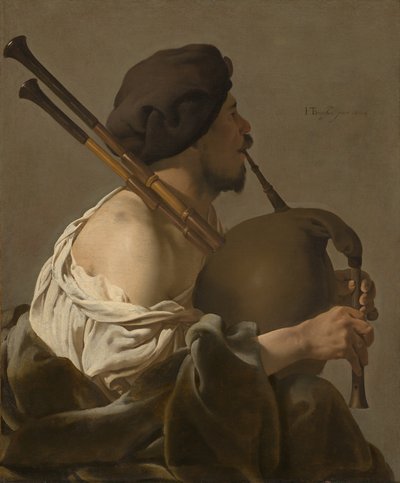 Sekkepipespiller av Hendrick ter Brugghen