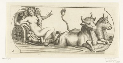 Europa på en vogn Nouveau Livre des Dieux et Deeßes De la Marine Bouckje of Sea Gods and Goddesses (serietittel) av Hendrick de Keyser (I)