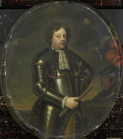 Portrett av generalmajor Hans Willem, baron van Aylva, kalt Den formidable generalen av Hendrick de Valk