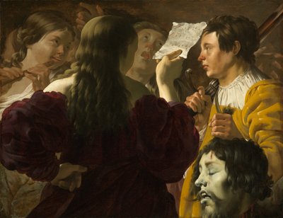 David rost av de israelittiske kvinnene av Hendrick ter Brugghen